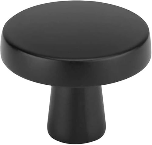 Goldenwarm 10 Stück Möbelknöpfe Schwarz Edelstahl - Schubladenknöpfe, Schrankknöpfe Vintage, Küchengriffe, Türknauf Vintage