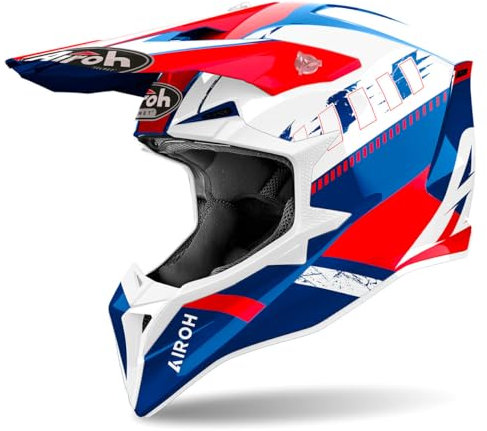 AIROH CASCO OFFROAD WRAAAP FEEL BLUE/RED GLOSS XL