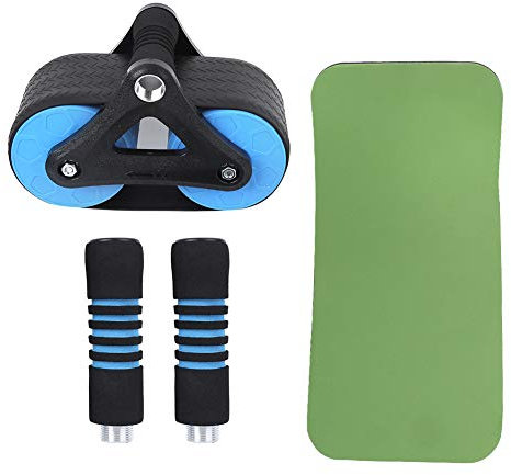 Springback Roller Wheel, Automatisches Rebound-Bauchrad Mit Matte, Bauchrollen Mit Ellenbogenstütze Und Abnehmbarem Griff, Bauchrad-Rolle Für Rumpftraining, Doppelfeder-Übungsräder Für Bauchmuskeln