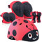 LANOVAGEAR Set de Protección Patinaje, Protección Infantil Consta de Casco Ajustable Rodilleras Coderas para Skate Patinaje Ciclismo Monopatín línea (Rojo-jkc, M)