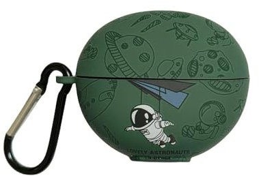JRCYVTA Custodia per cuffie Huawei Freeclip in silicone, graziosa ed elegante serie astronauta, adatta sia per ragazzi/ragazze, con ganci per un facile trasporto (aeroplano di carta)