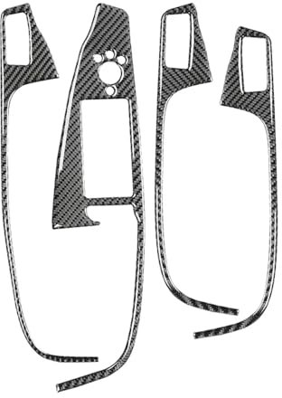 Auto Innenbereich Für Für Q5 2010-2017 Kohlefaser-Modifikation Innenraum Auto Windows Bedienfeld Zierrahmen Dekor Abdeckung Aufkleber Auto Innenzubehör(Größe:Links)