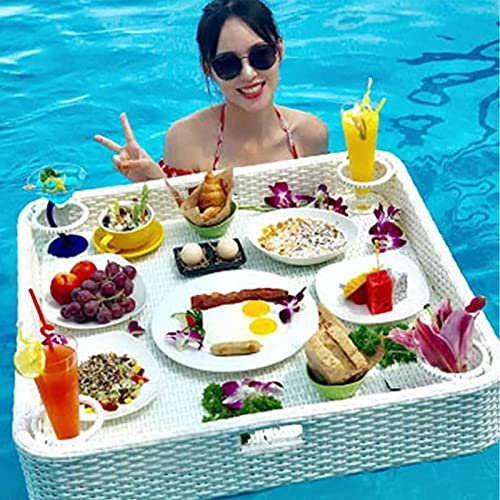 Schwimmende Serviertabletts für Tisch und Bar, schwimmendes Tablett für den Swimmingpool, mit Griffen – perfekt für Hochzeitsfotografie und zum Servieren am Pool – Zubehör für Fotoshootings,