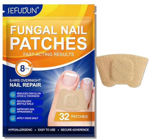 Fungal Nail Treatment - 32 Patches for Toenail Fungus Relief, Nighttime Renewal