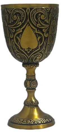 Morcomart Kelch aus Messing im antiken Stil, handgefertigt, Vintage-Kommunionstasse für Kirche, mittelalterliche Themenveranstaltungen und Hochzeiten (Messing antik)