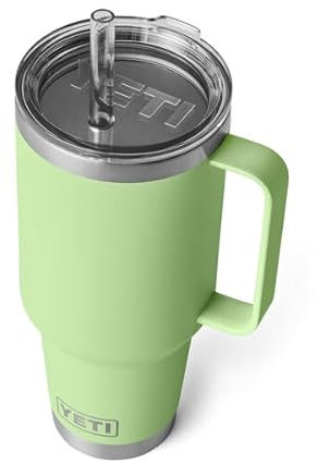 YETI Rambler Straw Mug, Stainless Steel Vacuum Insulated Mug with Stronghold Lid, Key Lime, 42 oz (1242 ml)