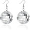 Disco-Kugel-Ohrringe,Ohrringe 60er 70er Jahre Party Disco Kugel Ohrringe Glitzer Discokugel Zubehör