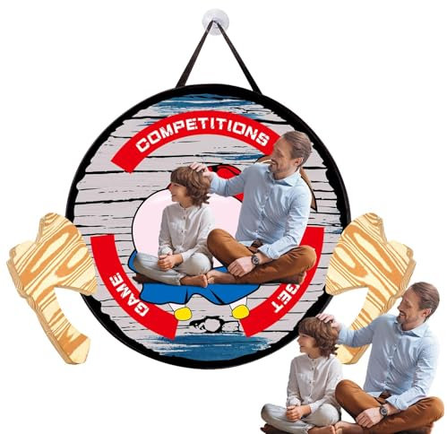 Fuuxtci Jeu de Lancer de Hache, Ensemble de Lancer de Hache - Ensemble de cibles de Lancer de Hache avec Hache en Mousse | Grande Cible avec Deux haches, activité Amusante pour Adultes et pour Le