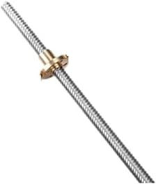 Vite a ricircolo di Sfere con Dado 1 pz T8 Vite conduttrice trapezoidale Filettatura 8 mm Passo 8 mm con Dado in Ottone L=150 mm-1000 mm(150mm)