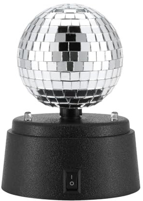 Discokugel Beleuchtet mit Spiegel für Party und Tanz - Kleine Partybeleuchtung mit Batterien | Bühnenlicht, Partydekoration für Band