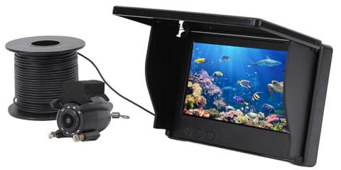 VBESTLIFE Underwater Fishing Camera, 1080P HD LED Camera with 220 Wide View and 4.3 Inch Monitor for Ice Lake Sea Boat Kayak Fishing
