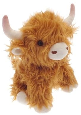 Country Club Highland Cow Design Novelty Door Stops - Super Soft Fleece - Brown