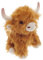 Country Club Highland Cow Design Novelty Door Stops - Super Soft Fleece - Brown