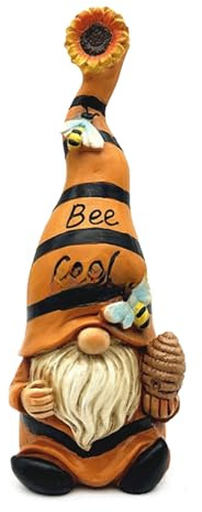 Stgbcst Resin Gartenzwerg Statue–für Beet, Terrasse & Rasen (orange Farbe)