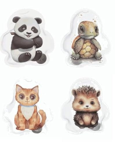 Taschenwärmer Handwärmer Tiere Katze Panda Igel Schildkröte 4 Stück