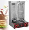 BESTXH Plata, MáQuina para Asar Doner Kebab, Asador De Acero Inoxidable De 220 V, Asador Vertical A Gas con 2 Quemadores, MáQuina para Asar Carne A La Parrilla, para Restaurantes