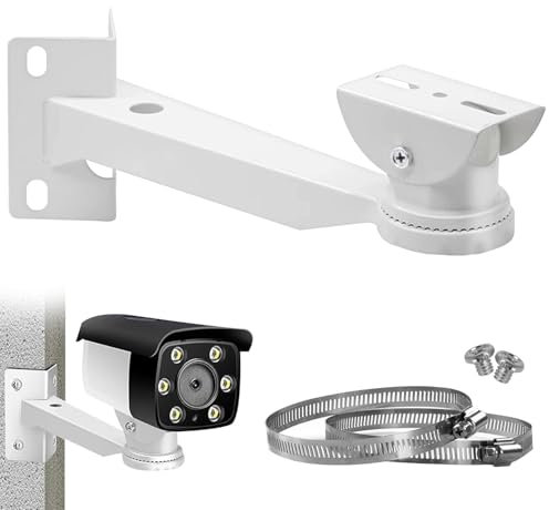 Kamera Wandhalterung Ständer, Ring Kamera Halterung, Vertikale Stangenhalterung, Universelle Masthalterung, Camera Pole Montagehalterung, mit 2 Verstellbaren Schlaufen, für Überwachungskamera