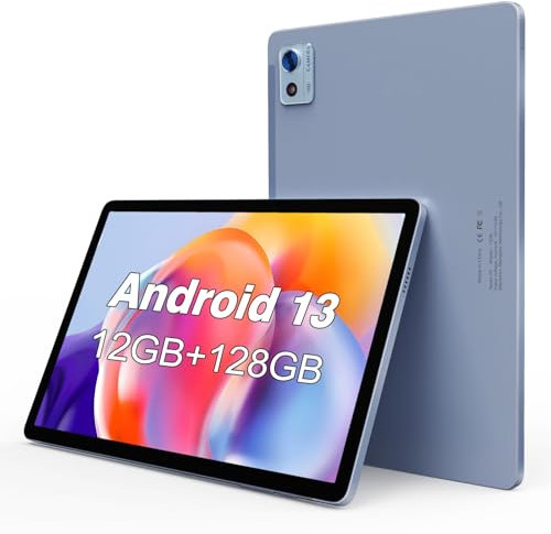 FancyFish Android 13 Tablet mit 10.1 Zoll, Octa-Core 2,0 GHz CPU, 1920 × 1200 FHD Display, 13+5 MP Kamera, 12(6+6) GB RAM + 128 GB ROM (TF erweitern 1TB), 5G WLAN, Bluetooth 5.0, 6000 mAh
