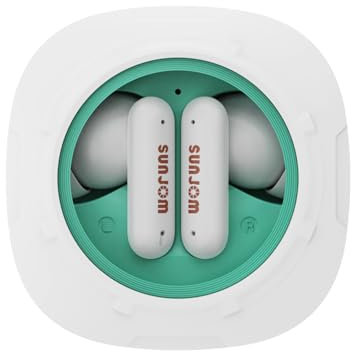 Auricolari Bluetooth senza fili, 2024 Auricolari Bluetooth 5.3 HiFi Stereo, 4 ENC Riduzione del Rumore Mic, Auricolari Senza Fili 20 Ore (Verde)
