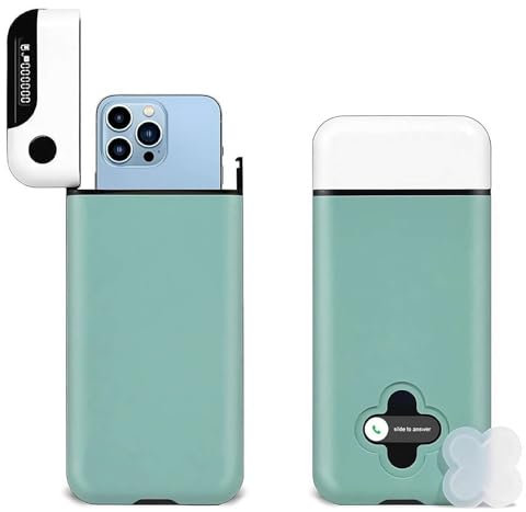 Smart Phone Lock Box for Mobile Phone With Timer, Portable Self-control Time Lock Box for Ios/android Phone,Help To Be Self-discipline And Focus To Achieve Goals,Prevent Cell Phone Addiction (Green)