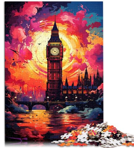 2000 Piece Adult Puzzles Big Ben and London Eye for Jigsaw Puzzle is ideal as a gift for the whole family 27.56 in x39.37 in Suitable for and teens 14+