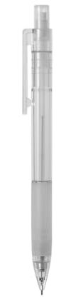 MUJI 無印良品 Porte-mine professionnel, mine de 0,5 mm, poignée en caoutchouc, rétractable avec gomme, fabrication japonaise (1)
