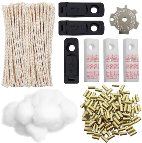 Feuerzeug Reparatur Set Universal Ersatzteile für Feuerzeuge Komplettes Zubehör für Benzinfeuerzeuge Feuerstein und Docht Set Passend für die Meisten Feuerzeuge
