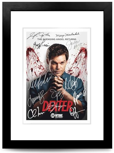 Memorabilia Dexter Cast Signed Autograph Signature A4 Poster Photo Print Photograph Artwork Wall Art Picture TV Show Series Season Gift Michael C Hall (A4 Black Framed & Mounted)