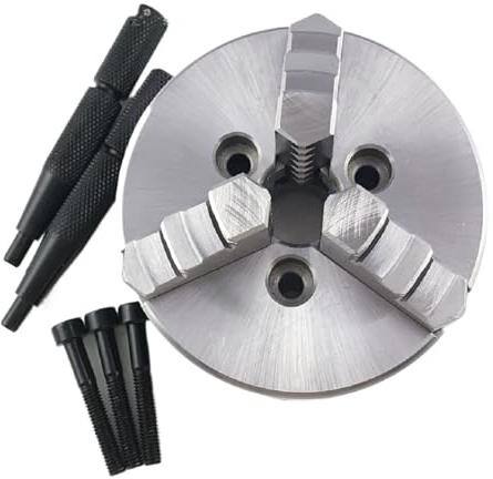 Mini-Drehfutter mit manueller Steuerung, 3 Backen, selbstzentrierendes Spannfutter aus gehärtetem Stahl, K01-100B