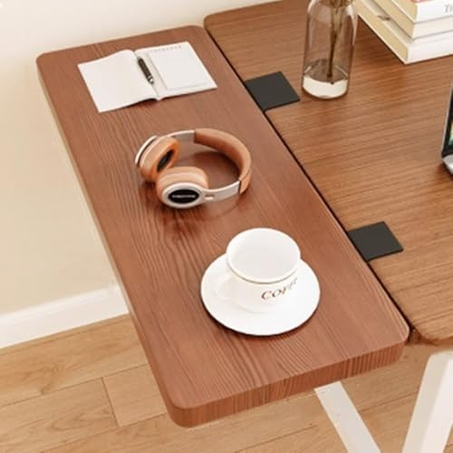 RTVGNSZSJL Schreibtischverlängerung, Klappbar Tastaturablage, Ergonomische Armlehnenregal, Stanzfreies, Tisch-Halterung, Computer-Handgelenkauflage(Walnut,90x20cm)