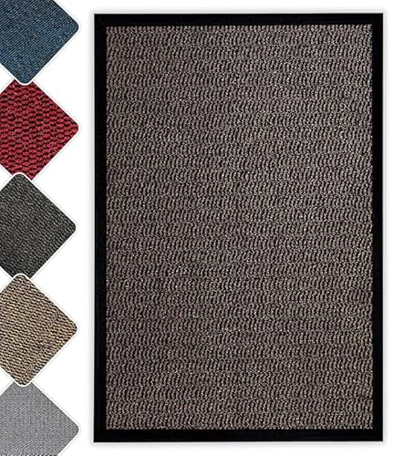 Stalwart Dirt Trapper Door Mats Indoor & Outdoor – Heavy Duty Super Absorbent Doormat, Non-Slip Rubber Backed Floor & Kitchen Mat, Washable Door Mat, Small, Medium, Large & Extra Large
