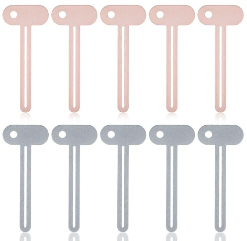 Xinjoduz 10 Stück Tubenquetscher für Alle Tube, Metall Tubenausdrücker | Tubenaufroller Tubenpresse Toothpaste Tubendreher Squeezer Zahnpasta Quetscher für Kosmetik Schuhcreme Handcreme (Gold, Grau)