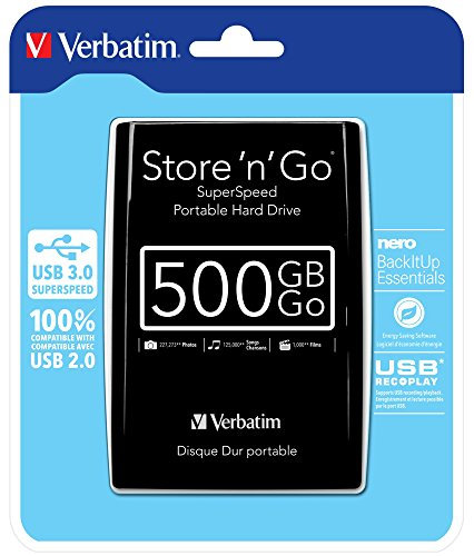 Verbatim Store n Go 500GB, USB 3.0 schwarz