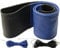 Lenkradbezug schwarz blau echt Leder 37-39 cm zum Schnüren Lenkrad Schoner