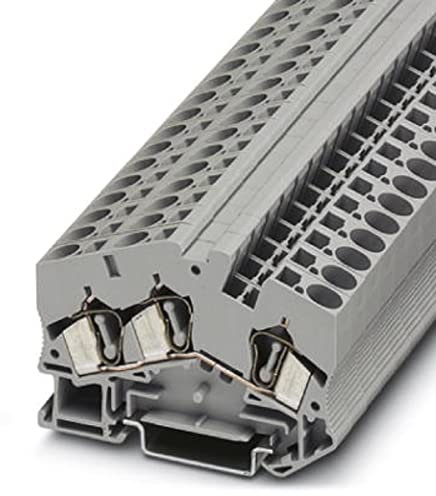 PHOENIX CONTACT STS 6-TWIN Durchgangsklemme, 6 mm² Nennquerschnitt, 3 Anschlüsse, Grau, 50 Stück