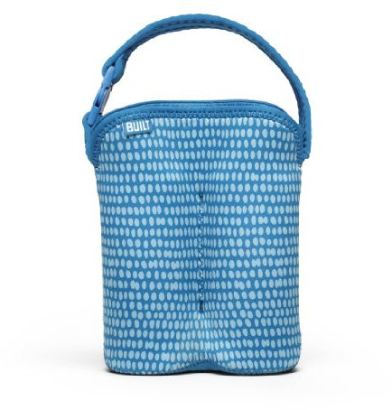 Built NY Tasche für 2 Flaschen, gepunktet, Blau