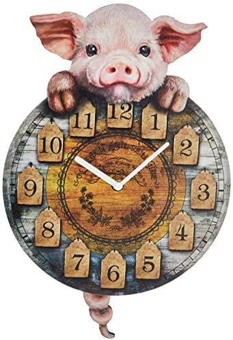 Nemesis Now Tickin-Uhr, Polyresin, Braun, 32 cm