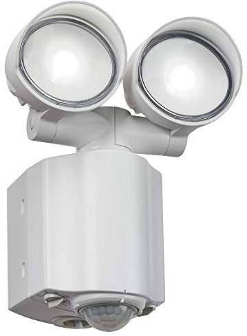 Knightsbridge Twin LED Spot Security Light with PIR, Polycarbonate, 16 W, White