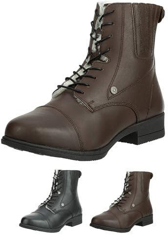 SUEDWIND FOOTWEAR Stiefeletten Icelock Merino BZ Lace Schwarz & Braun 35-46 | Leder Winter Boots – Reitschuhe mit Reißverschluss hinten, Merino-Wolle & Icelock-Sohle – wasserabweisend