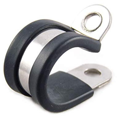 5X Rubber Lined Steel Strong P Clip Clips Hose Pipe Clamps Cable Wire (29mm)