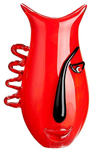 GILDE GLAS art Vase - Geschenke Hochzeit - Frauen - Deko modern - H 31 cm