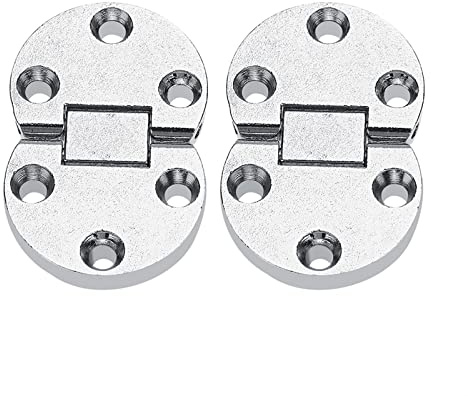 2 Piezas Bisagras de Mesa Zinc Aleado Autosoportantes Bisagras Ocultas Ajustables para Alas Plegables Puertas Escritorios | Bisagras para Mesa Plegable en Zinc Aleado, 2 Piezas, Bisagra Oculta Ajustable Autosoportante