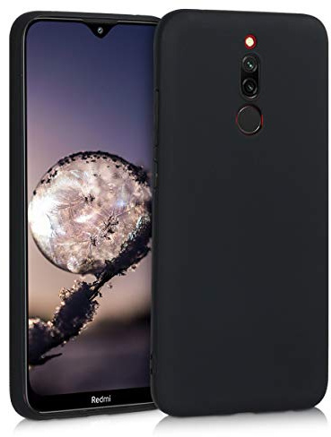 kwmobile Handyhülle für Xiaomi Redmi 8 Hülle - weiches Handy Silikon Case - Schutzhülle Cover - Schwarz matt