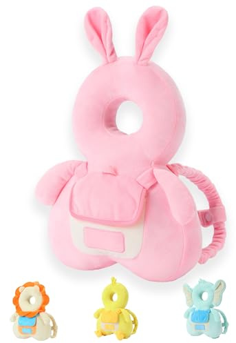 Kopfschutz für Babys/Kleinkinder, Sprechender Kopfschutz, Rucksack-Kissen mit Hasenmotiv