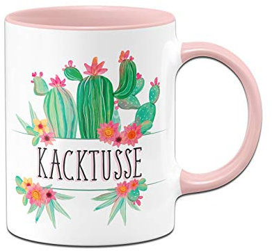 Tassenbrennerei Tasse mit Spruch Kacktusse - Kaffeetasse lustig mit Beleidigung - Spülmaschinenfest (Rosa)