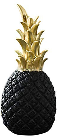 BSTCAR Ananas-Dekoration, nordische moderne Dekoration, Kunstharz, Ananas-Ornament Zuhause, Schlafzimmer, Schreibtisch, weiß/schwarz/goldene Ananas-Geschenke
