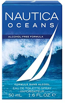Nautica Oceans, Eau de Toilette Spray, Profumo Uomo con Accordi di Sale Marino e Ambra - 50 ml