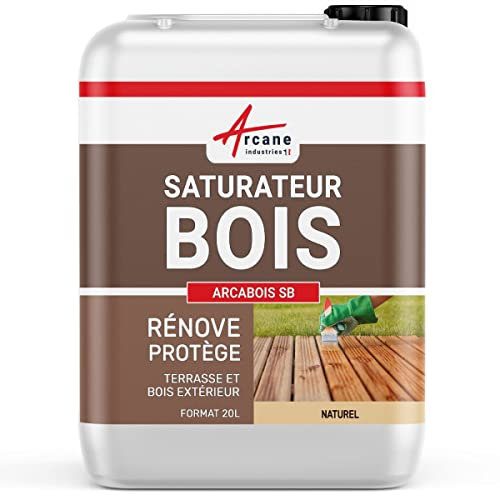 Saturateur, bois, pour terrasse, bardage, extérieur : Arcabois SB - 20 L (jusqu'à 100 m²) Naturel - Incolore - ARCANE INDUSTRIES