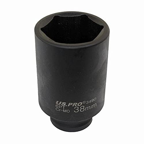 US PRO Tools 34mm 1/2 dr 6 Point Deep Hub Nut Socket, Gearbox etc 3489