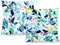 Decoratea Kissenbezüge 50 x 50 cm, dekorative Kissenbezüge (2 Stück) für Sofa, Bett, Stuhl, Wohnzimmer, Auto, sehr weich, modern und mit unsichtbarem Reißverschluss (Aquarell-Blumen)